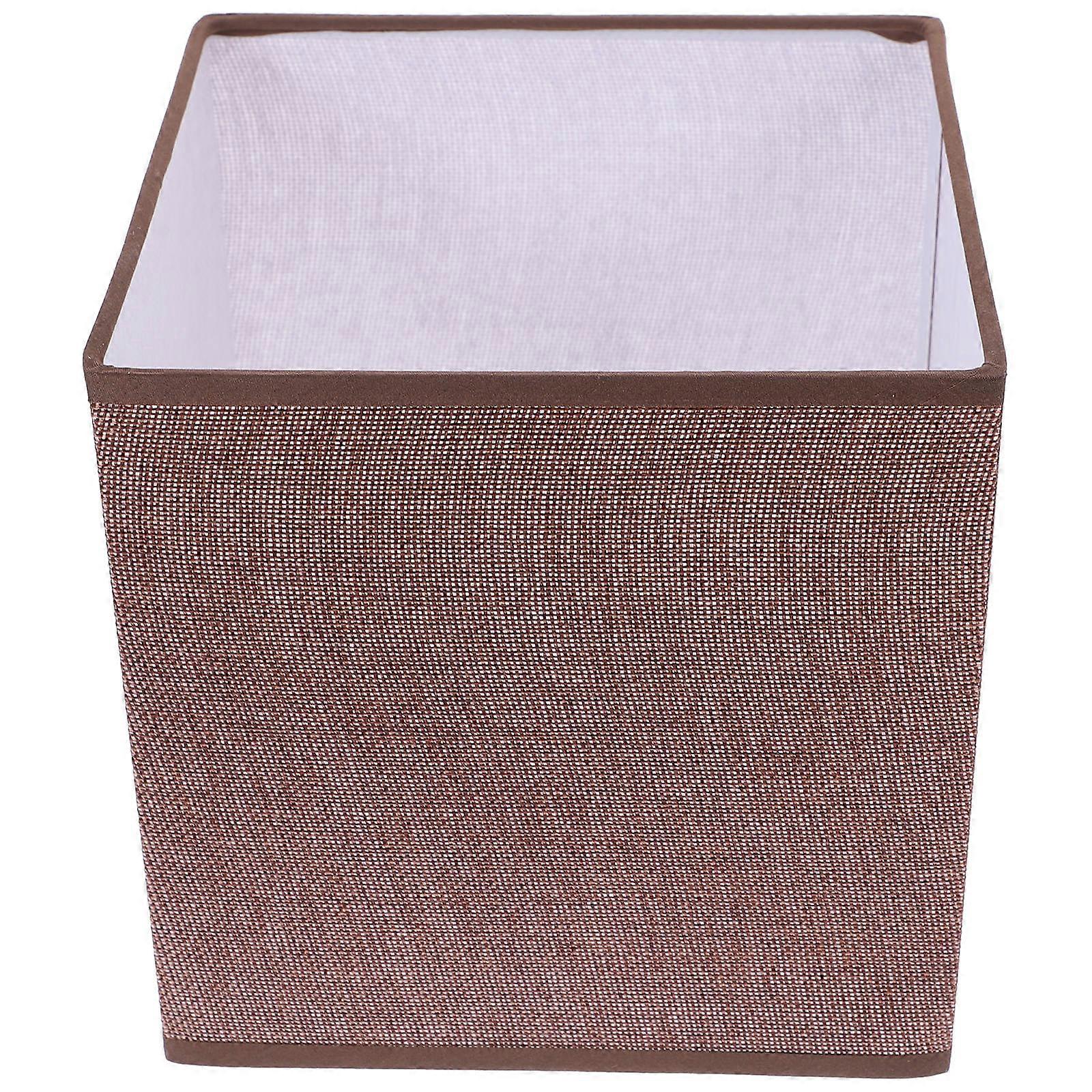 Lamp Shade Cover Fabric Light Bulb Cover Desk Lamp Shade Bedside Floor Lamp Shade Coffee 20X20X20CM Light Diffusion 1Pcs
