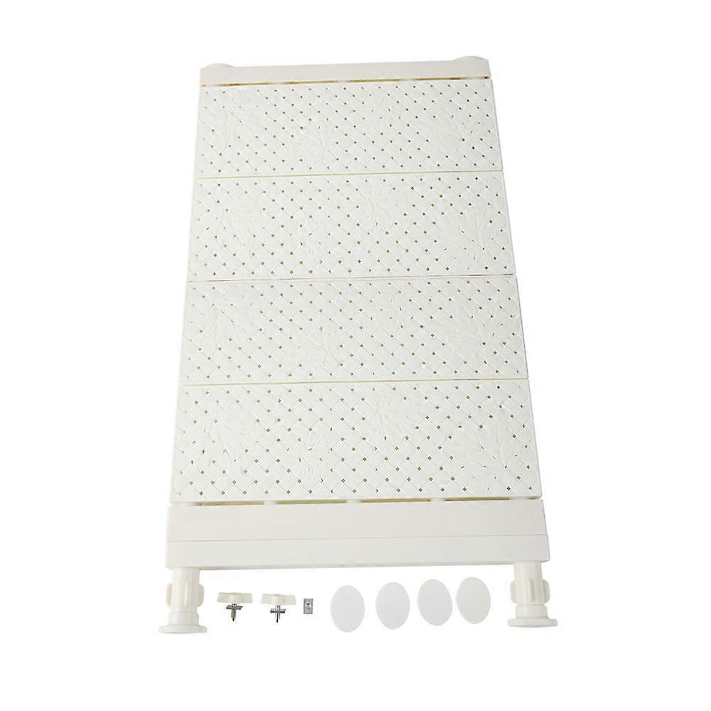 Upgraded Adjustable Storage Rack Space Saving Compartment Collecting Shelf White 53-90cm