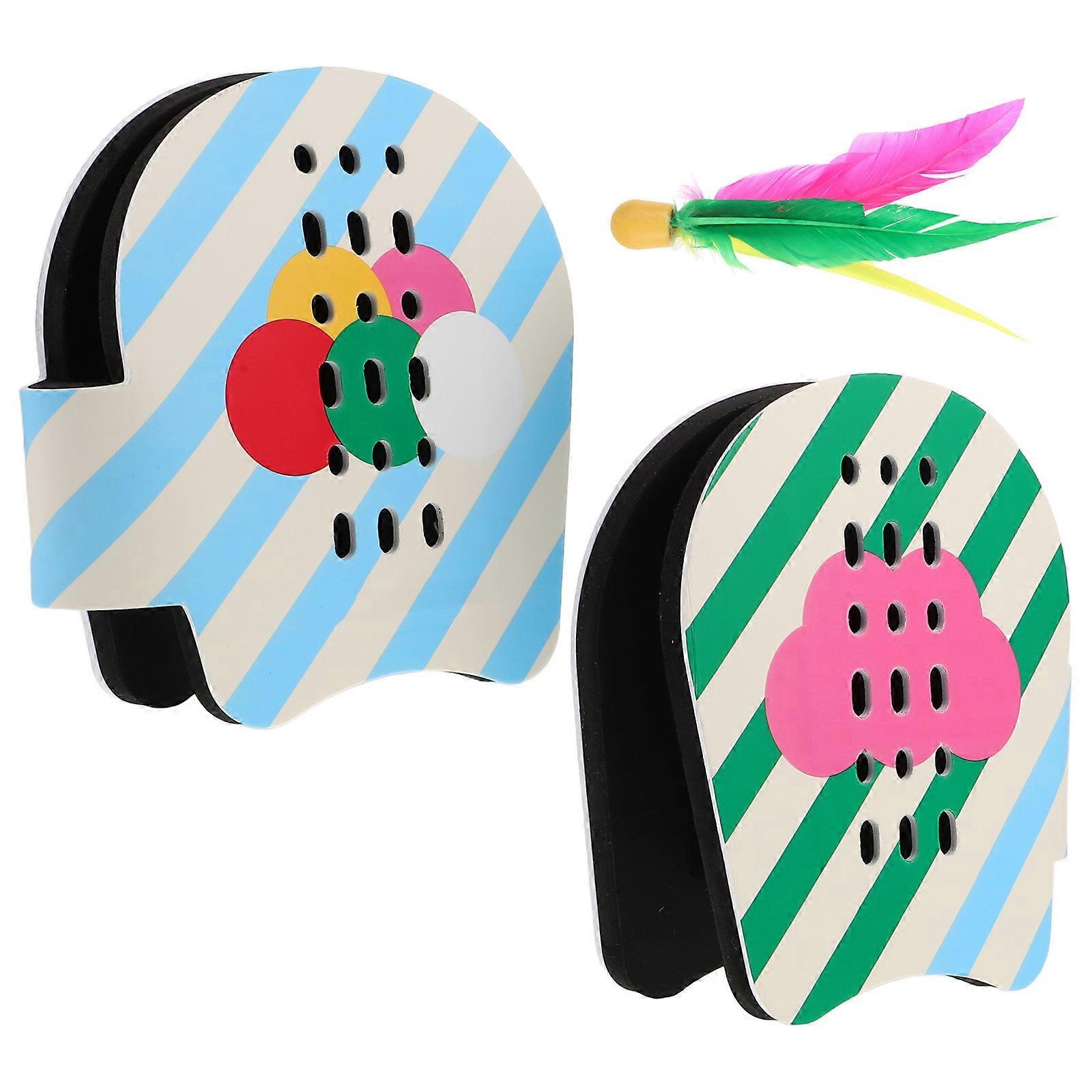 Pickleball Racquet Set For Recreational Activities With Round Paddle Head And Craftsmanship Perfect For Parents And Children 1Set