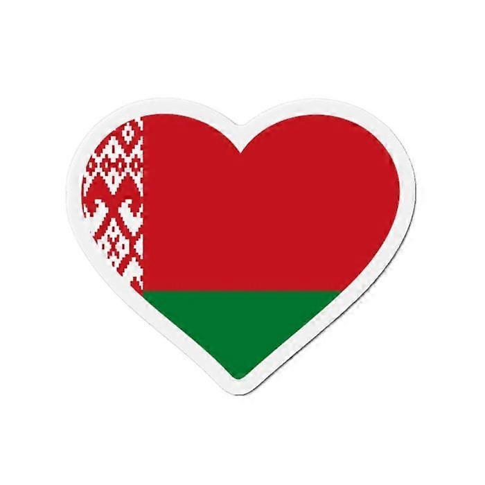 Magnet Heart Belarus Flag - Multicolored - 10 cm - 50 pieces - Synthetic resin - Mixed