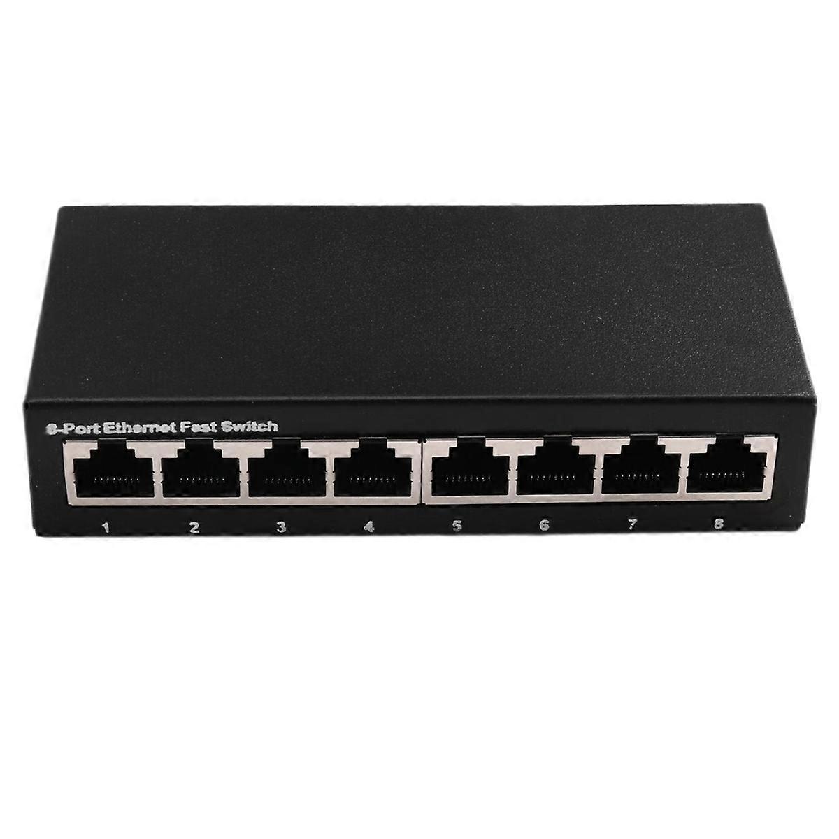 8 Port Gigabit Ethernet Switch 10/100/1000mbps Desktop Switch Plug-and-Play EU PLUG