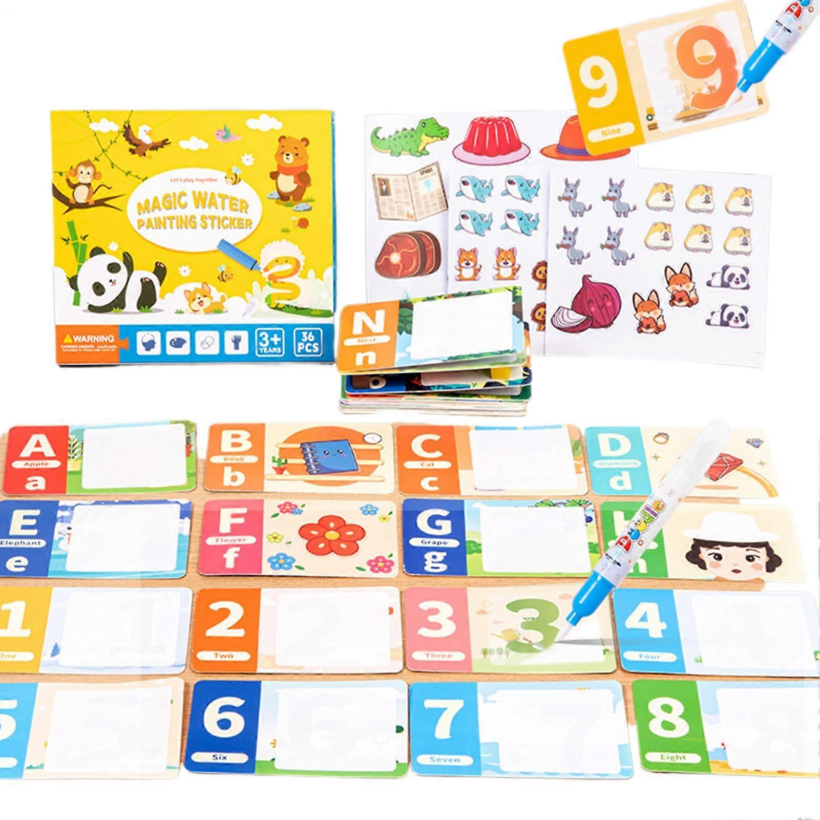 Reusable Sticker Book With Water Display, Preschool Learning Activities, Portable Sensory Travel Toy