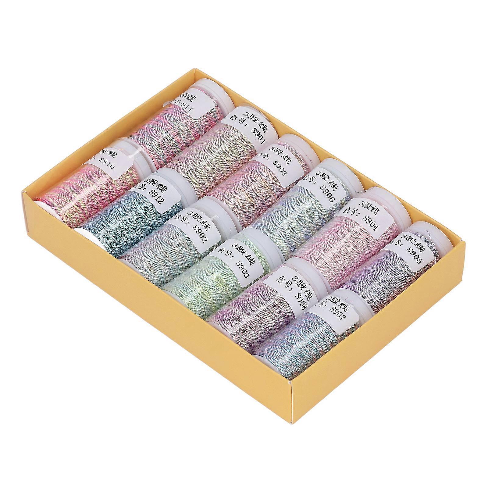 12 Pcs Waxed Thread Colorful Beautiful Waxed Polyester Cord for Jewelry Making Embroidery Hand Weaving 