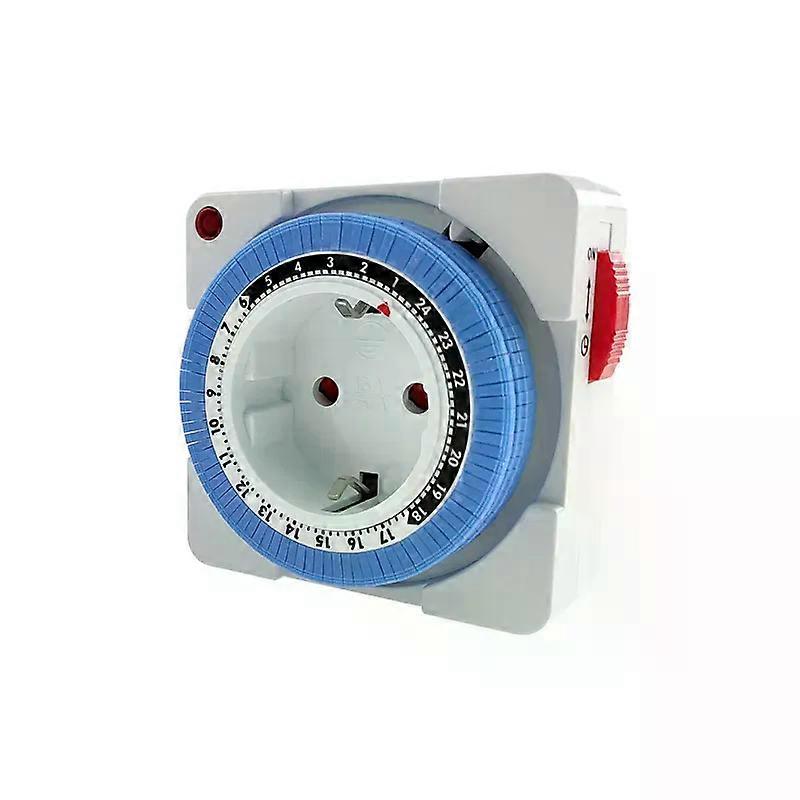 24 Hours EU Timer Switch Timer Plug in Mechanical Grounded Programmable Smart Countdown Switch Socket Indoor Auto Power off