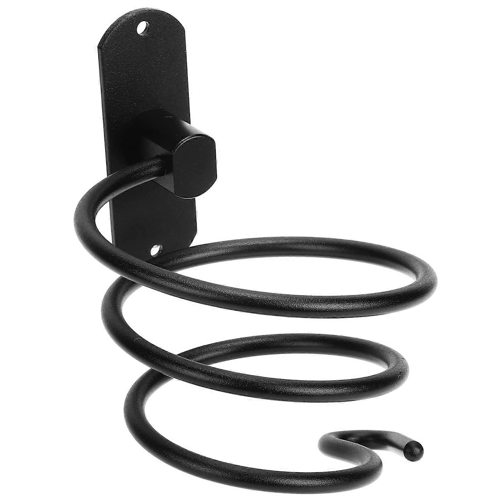 Elegant Wall-Mounted Hair Dryer Holder - Compatible with Most Dryers, Stylish Bathroom Storage Rack for Home and Hotel
