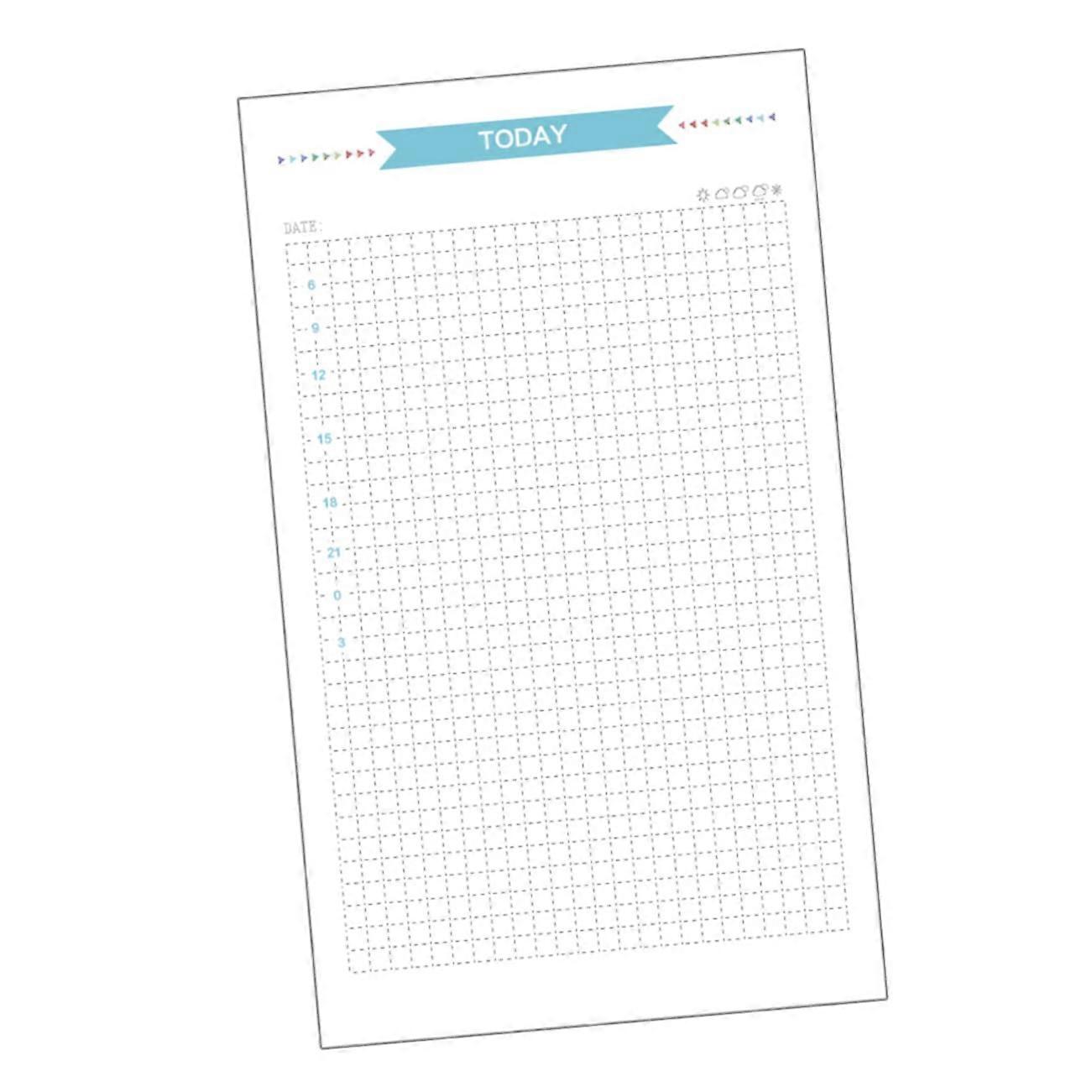 6-Hole Paper Refills for Diary Planner - 40 Sheets Grid Notebook Refill Size Compatible with Standard Planners