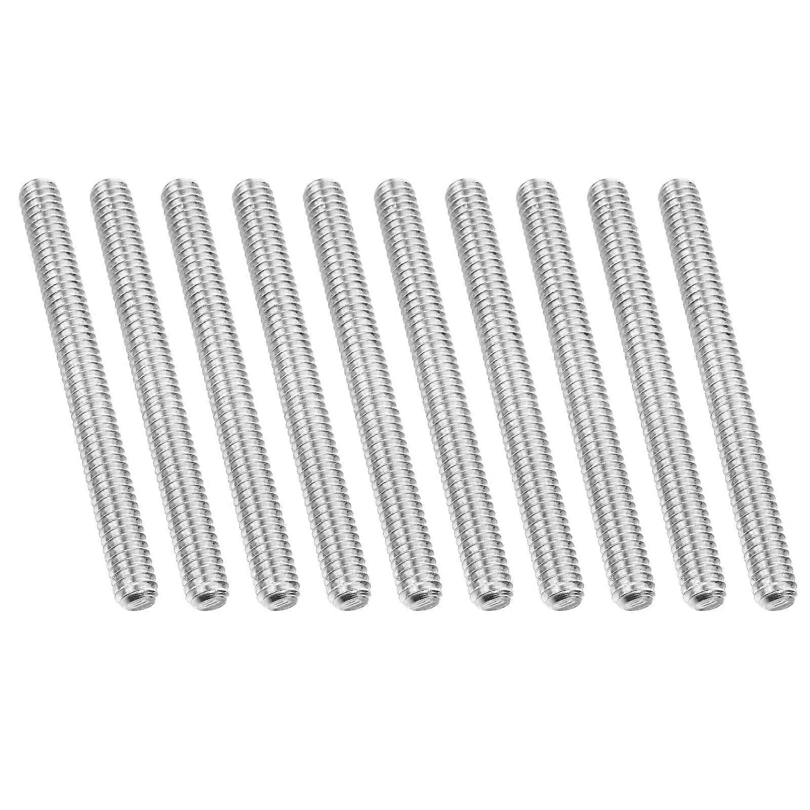 1/4"-20 UNC 304 Stainless Steel Full Thread Rods, 3.1" Length, Pack of 10, Right Threaded All Threaded Bolts for Anchoring and Clamping