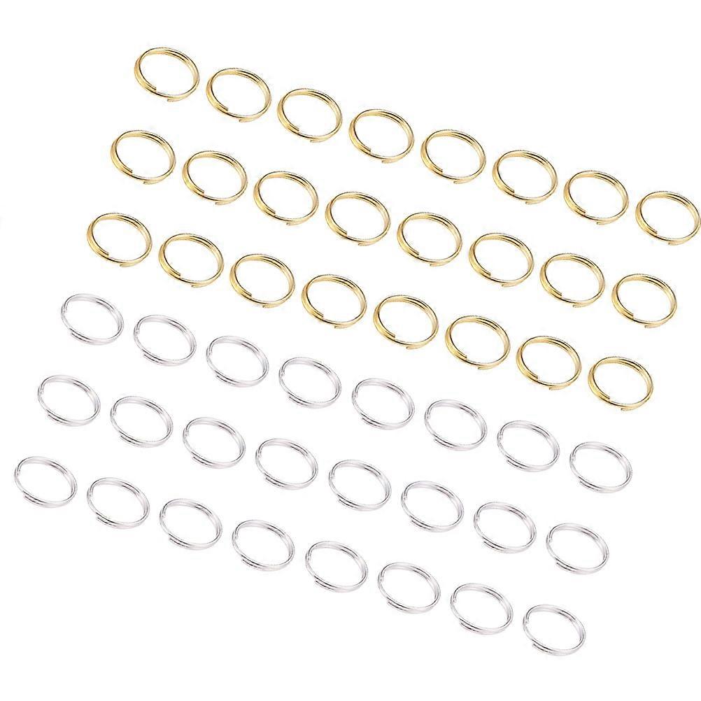 500Pcs 6MM Round Double Circle Open Rings Jewelry Making Materials Set for Earrings Mixed Color