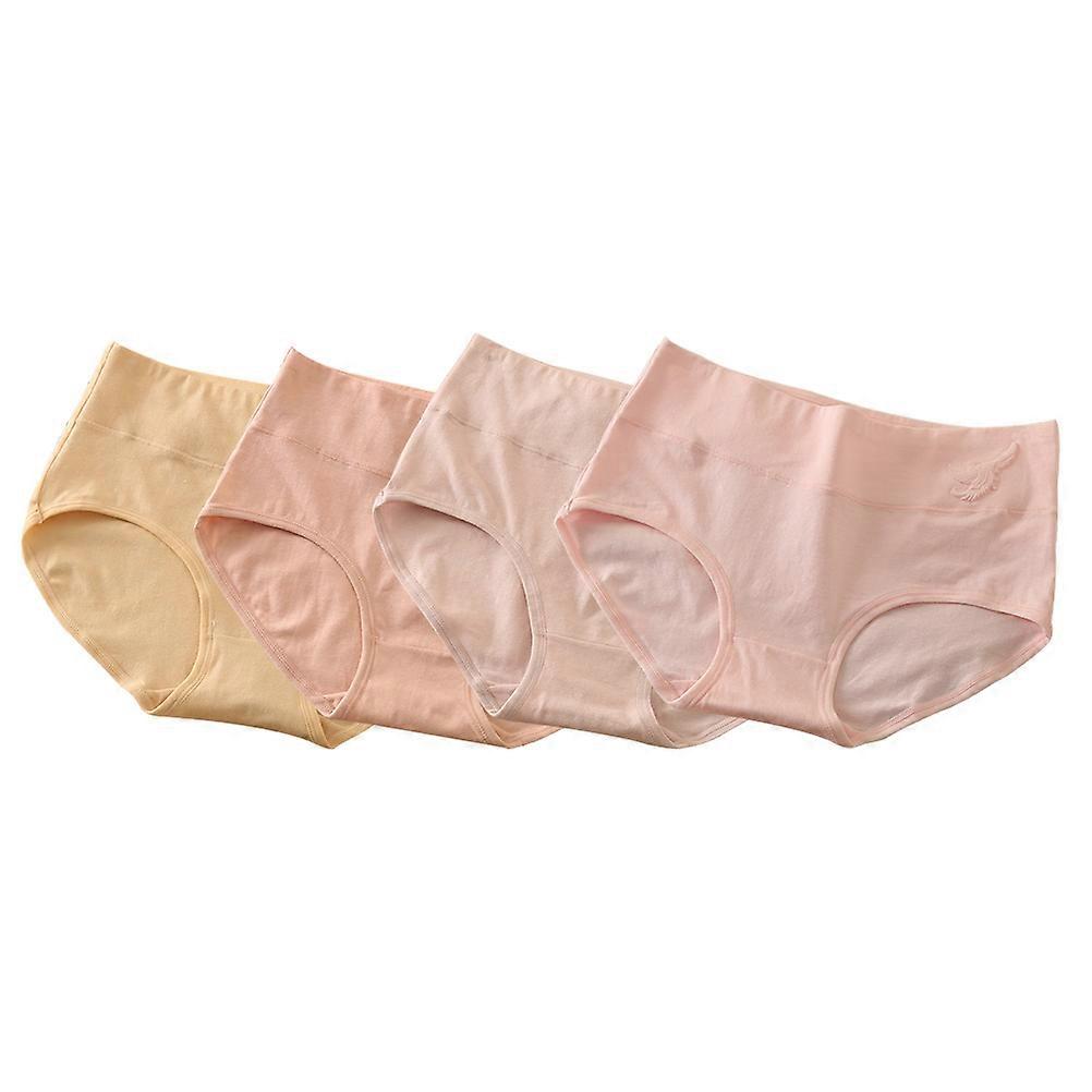 Breathable Ladies Underwear 4Pcs Comfortable Cotton Briefs For Women Daily Use In XL Size With Triangle Cut Style