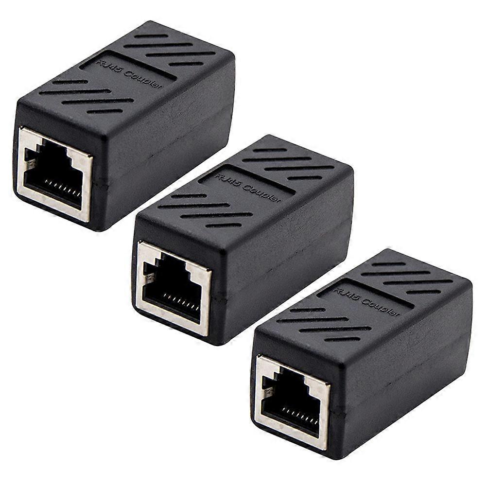 3pcs Ethernet Coupler Adapter Cat Compatible Female to Female Network Cable Connector High Performance Durable Easy to Install