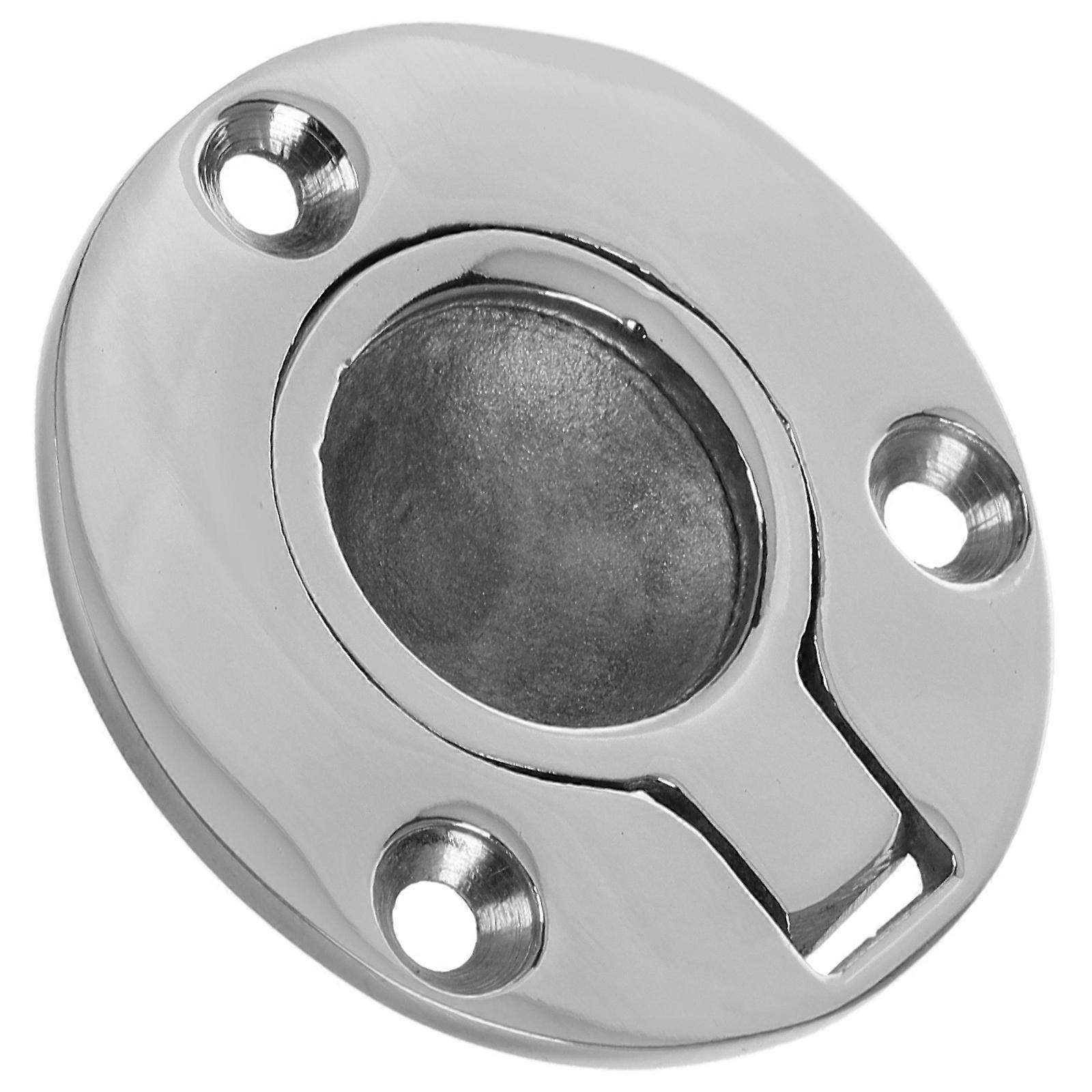 Flush Handle Round Recessed Door Pull Stainless Steel Latch with Screws for Yacht Hardware Ergonomic Design Easy Use Safety