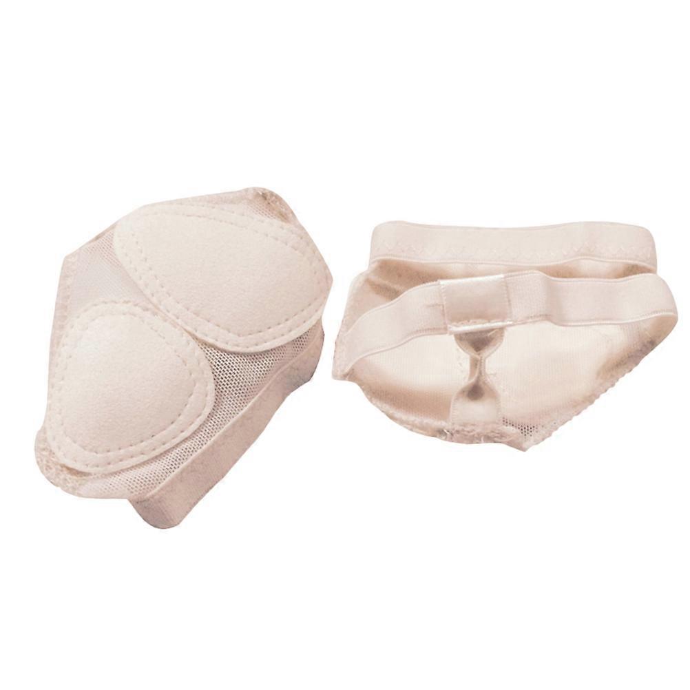 Dancing Socks Ballet Dance Toe Pad Front Palm Cushion Elastic Clip Finger Cover For Women 7x8x0.1cm Complexion Straighten Bent Toes 2Pack