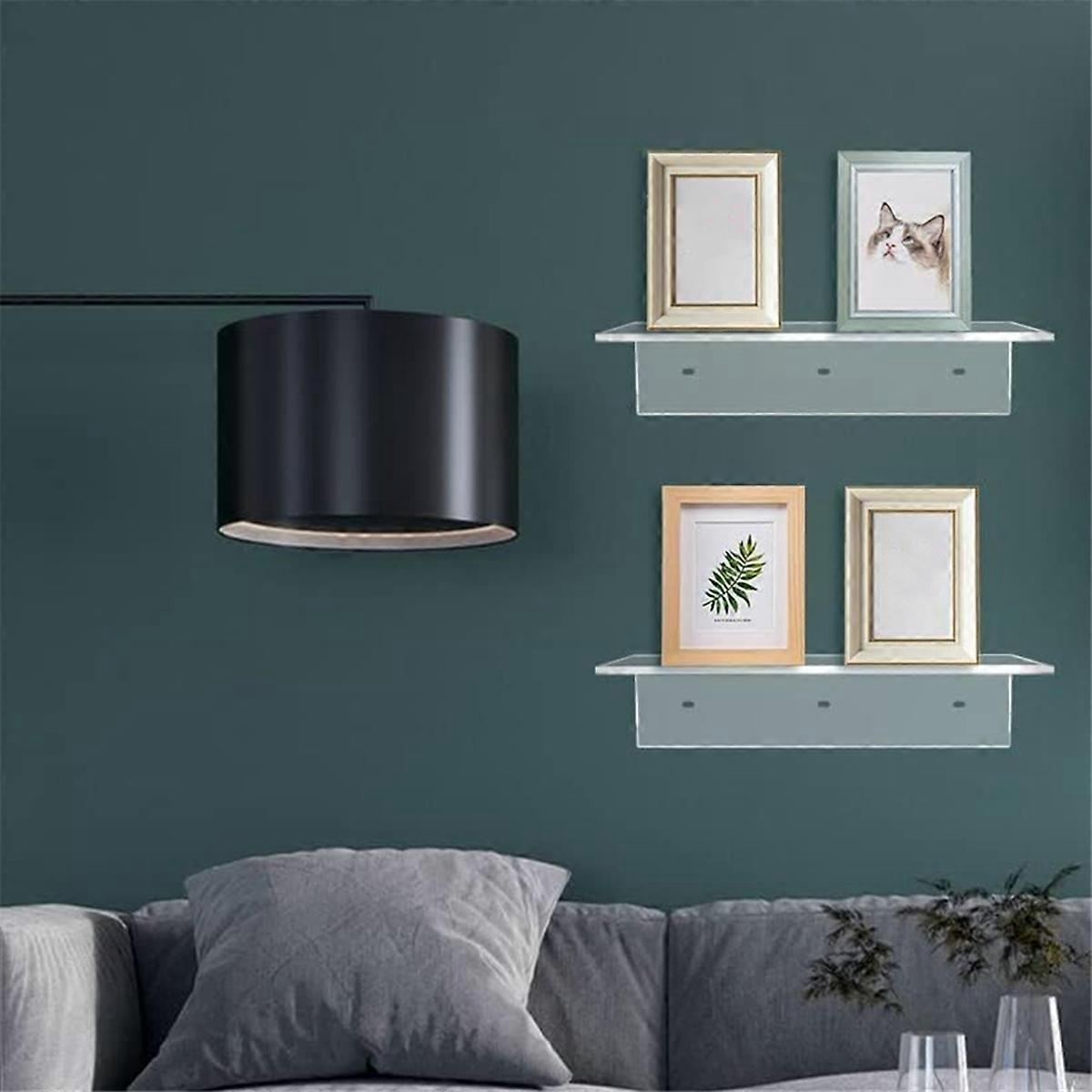 Acrylic Floating Shelf Small Storage Rack Wall-Mounted Transparent