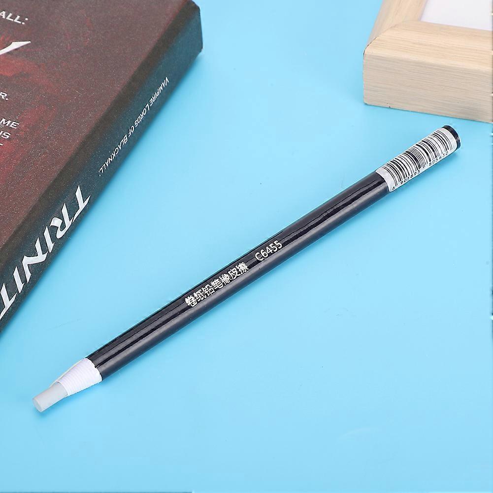 12Pcs Paper-Wrapped Soft Rubber Erasers 5mm Diameter for Art