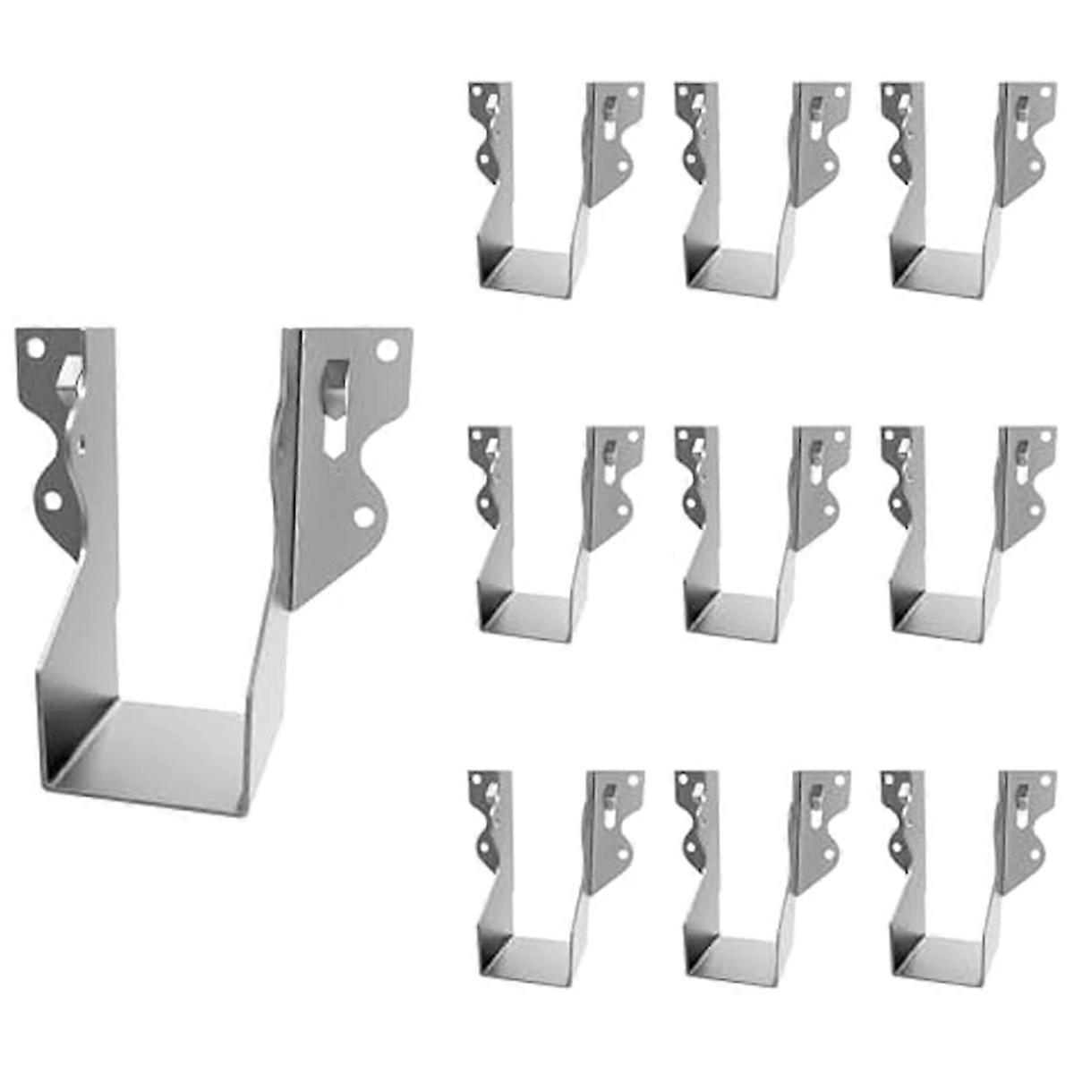 10Pcs Strong Tie Brackets LU24 2X4 Joist Hanger for Wood Hurricane