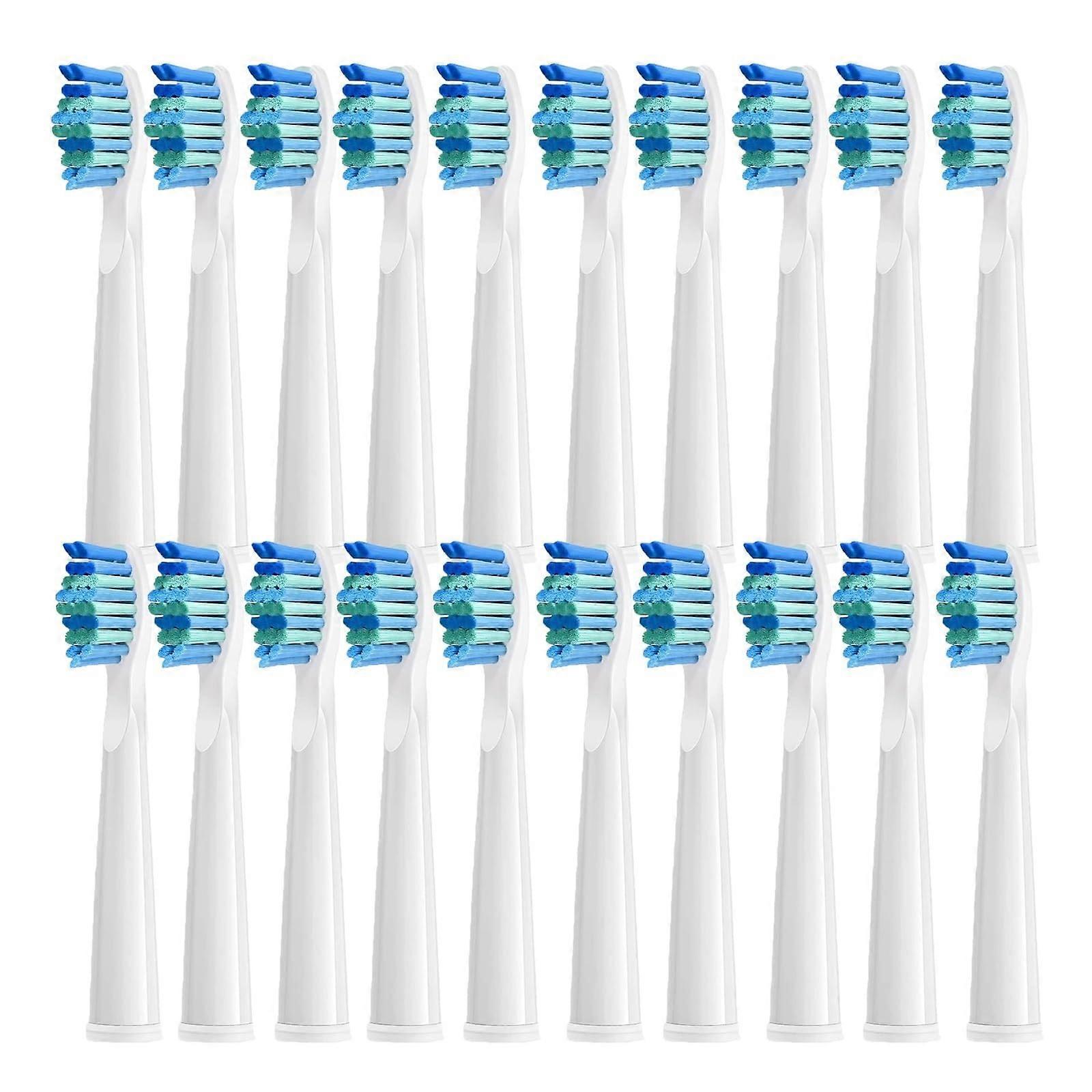 Replacement Toothbrush Heads Compatible with SEAGO SG910, 20 Pack