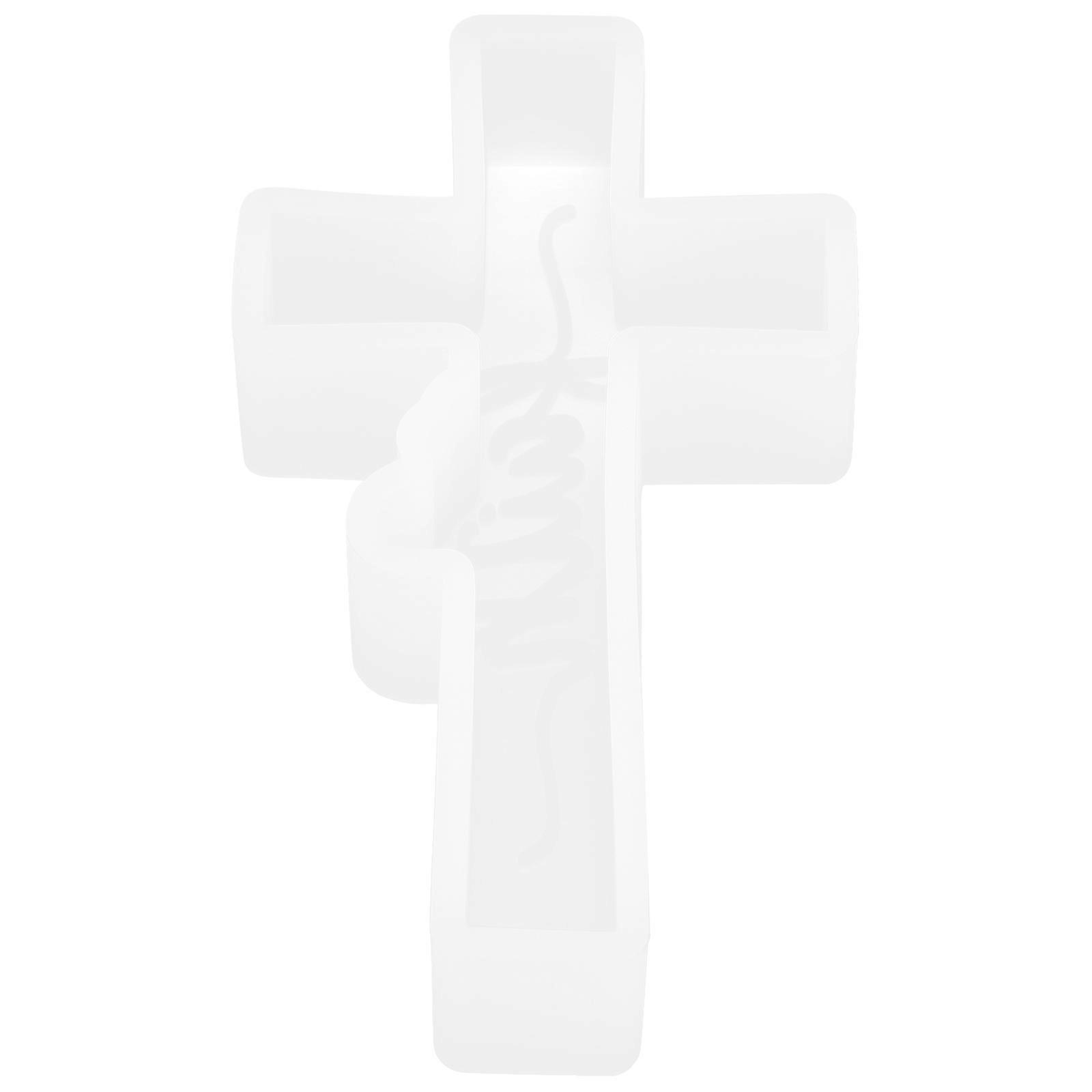 Cross Shaped Epoxy Silicone Mold for DIY Craft 1 Set Cross Ornament Mold