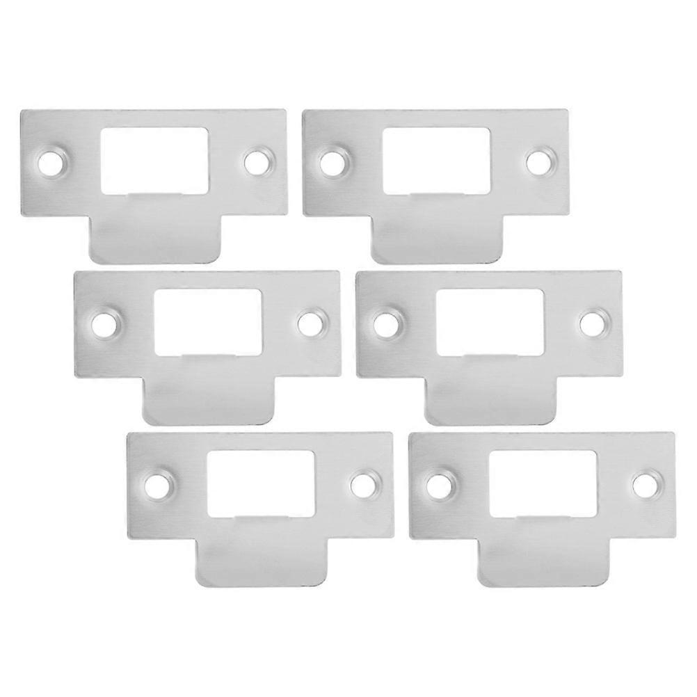MLINS 6pcs Universal Deadbolt Strike Plate for Door Lock Security