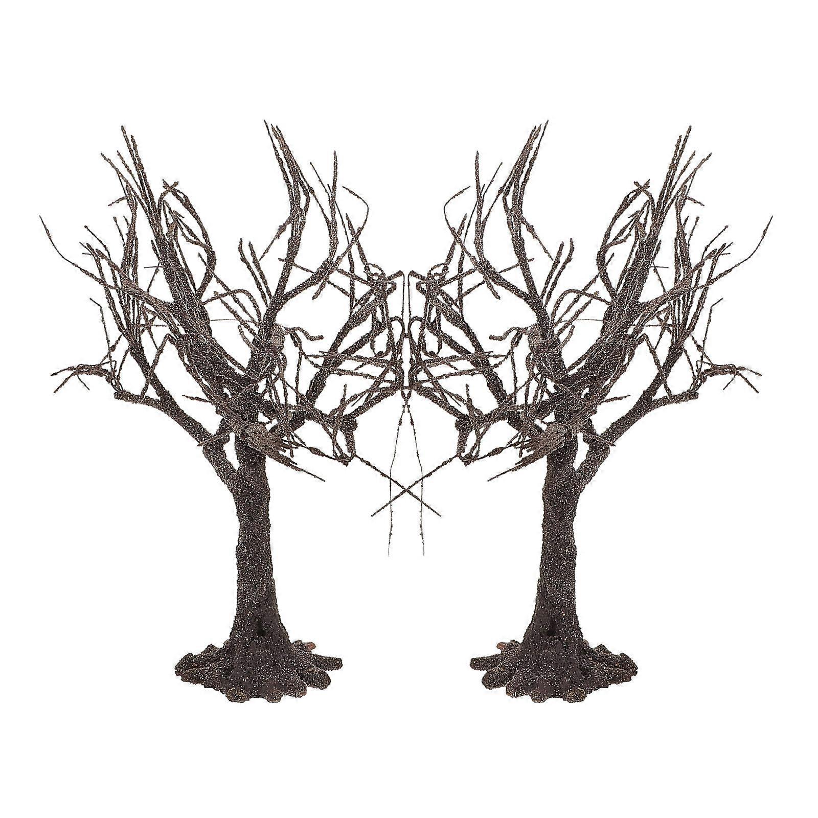 2pcs Realistic Landscape Trees for Train Scenery – Durable Simulated Tree Trunks for DIY Sand Table Models, Miniature Architecture & Railroad