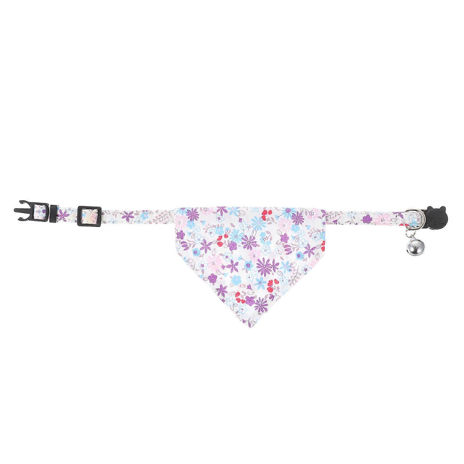 Triangular Pet Bib Scarf for Dogs and Cats, Breathable Washable Stylish Floral Pattern, Fits Most Necks