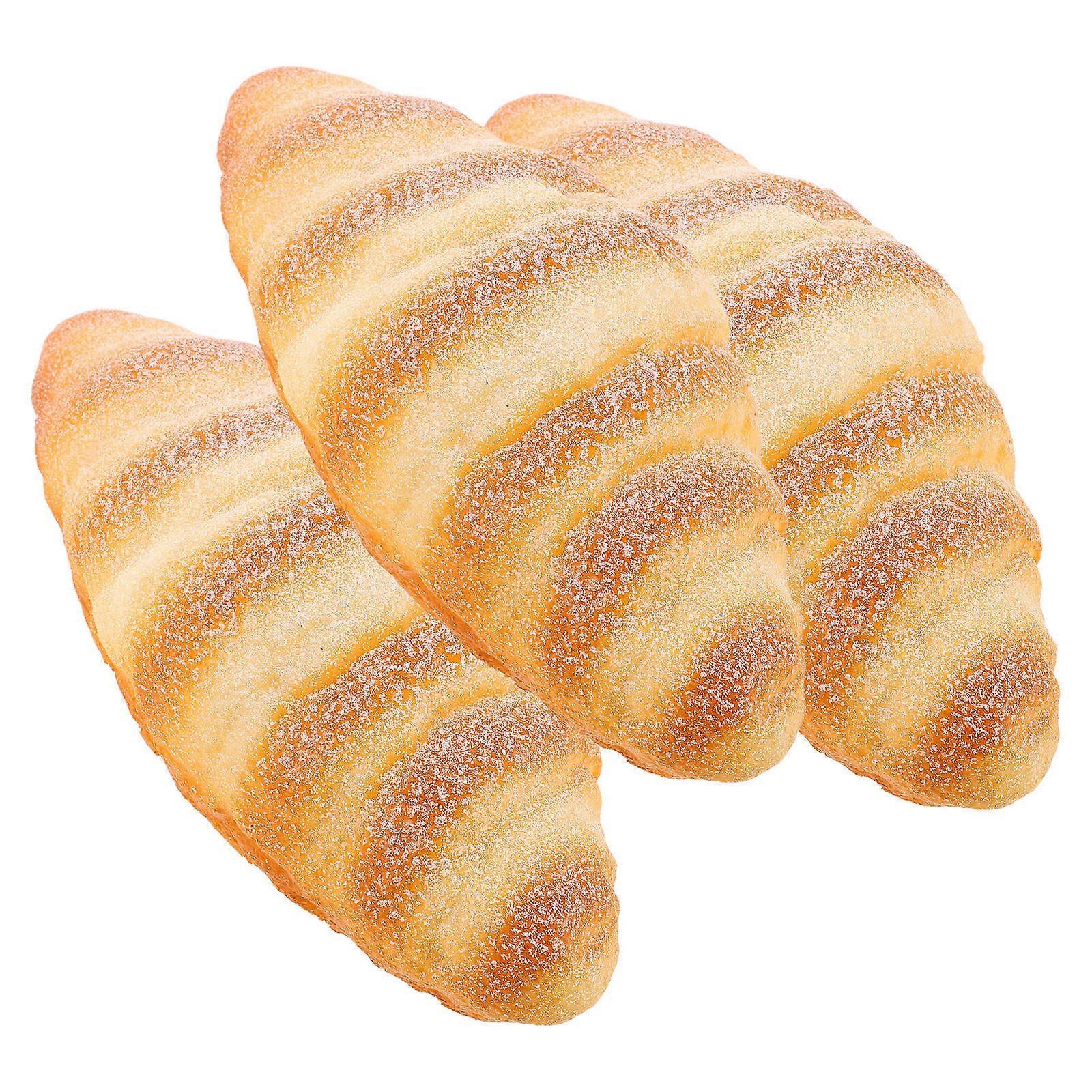 3pcs Realistic Artificial Bread Miniature Loaves for Window Decoration & Photography Props with Lifelike Texture and Craftsmanship