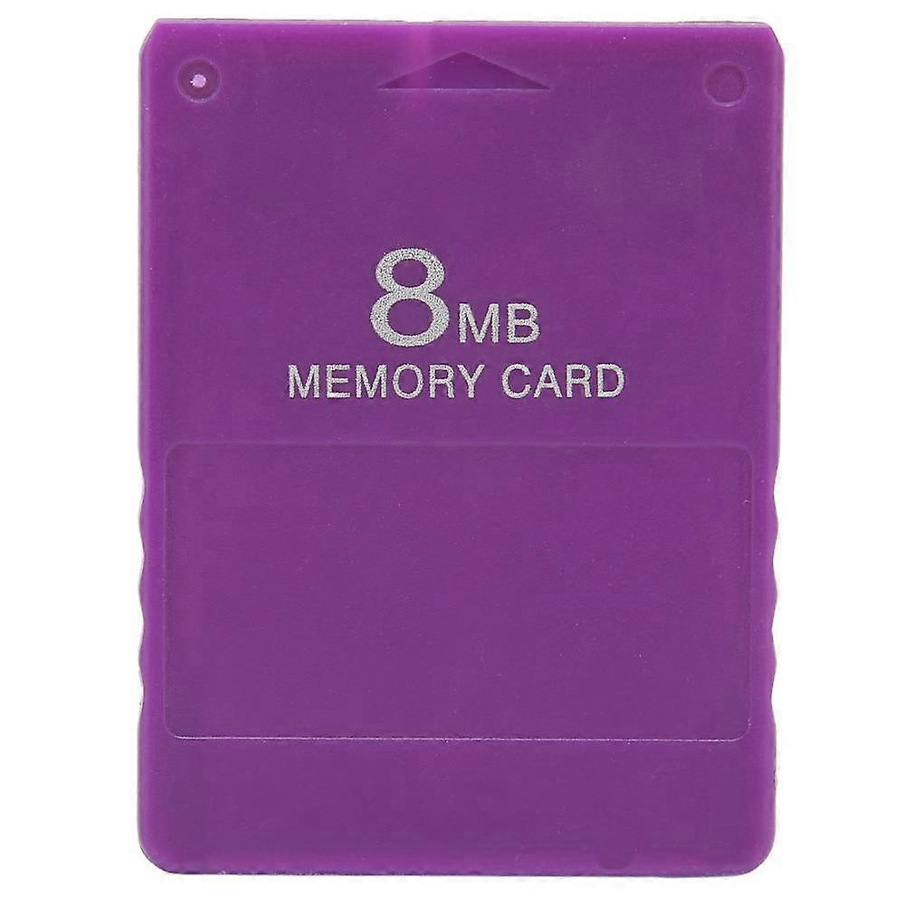 PS2 8MB Memory Card with FMCB1.966 Support, High-Speed Plug and Play Accessory in Purple