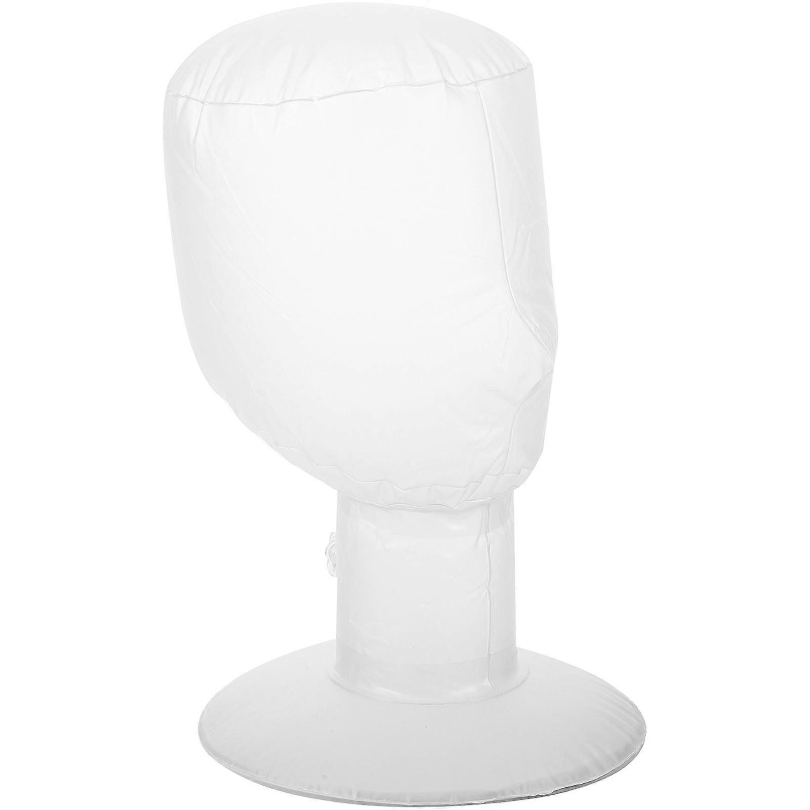 Inflatable PVC Mannequin Head Stand for Display White Wide Applications Portable Lightweight