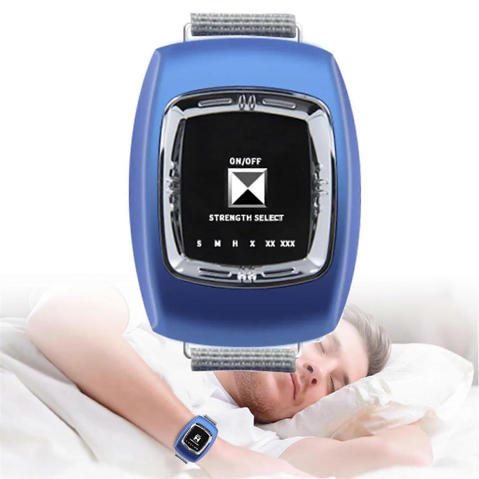 Intelligent AntiSnoring Devices, Smart AntiSnore Wrist Sleep Aid Device, Snoring Solution Devices for Men and Women, Blue