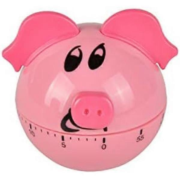 1 pc Mechanical Kitchen Timer Cute Cartoon Pig Shape Time Counter