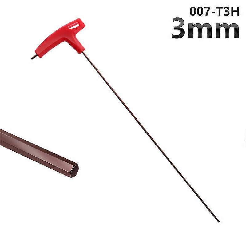 超长型六角扳手套装 3/4/5/6/8mm 内六角扳手手动工具六角套装 T 型手柄平头扳手维修工具汽车维修扳手