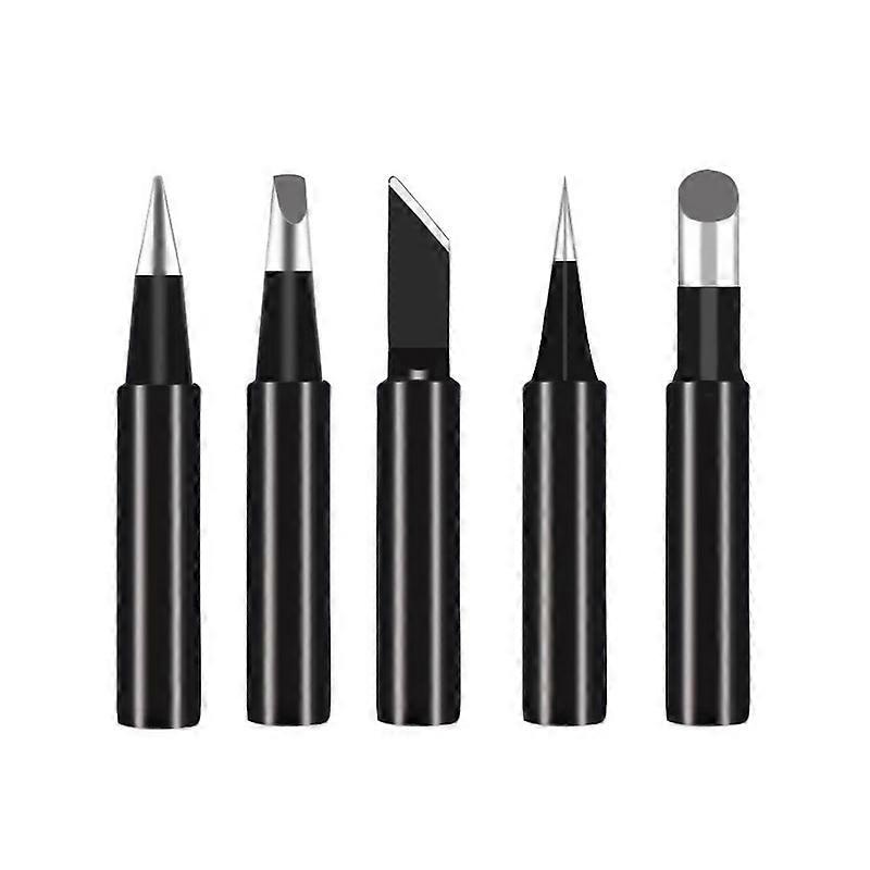 5Pcs I+B+K+2.4D+3C Soldering Iron Pure Copper 900M Cast Iron Soldering Head Kit Inside Hot Bare Copper Electric Soldering Iron Drill Bit