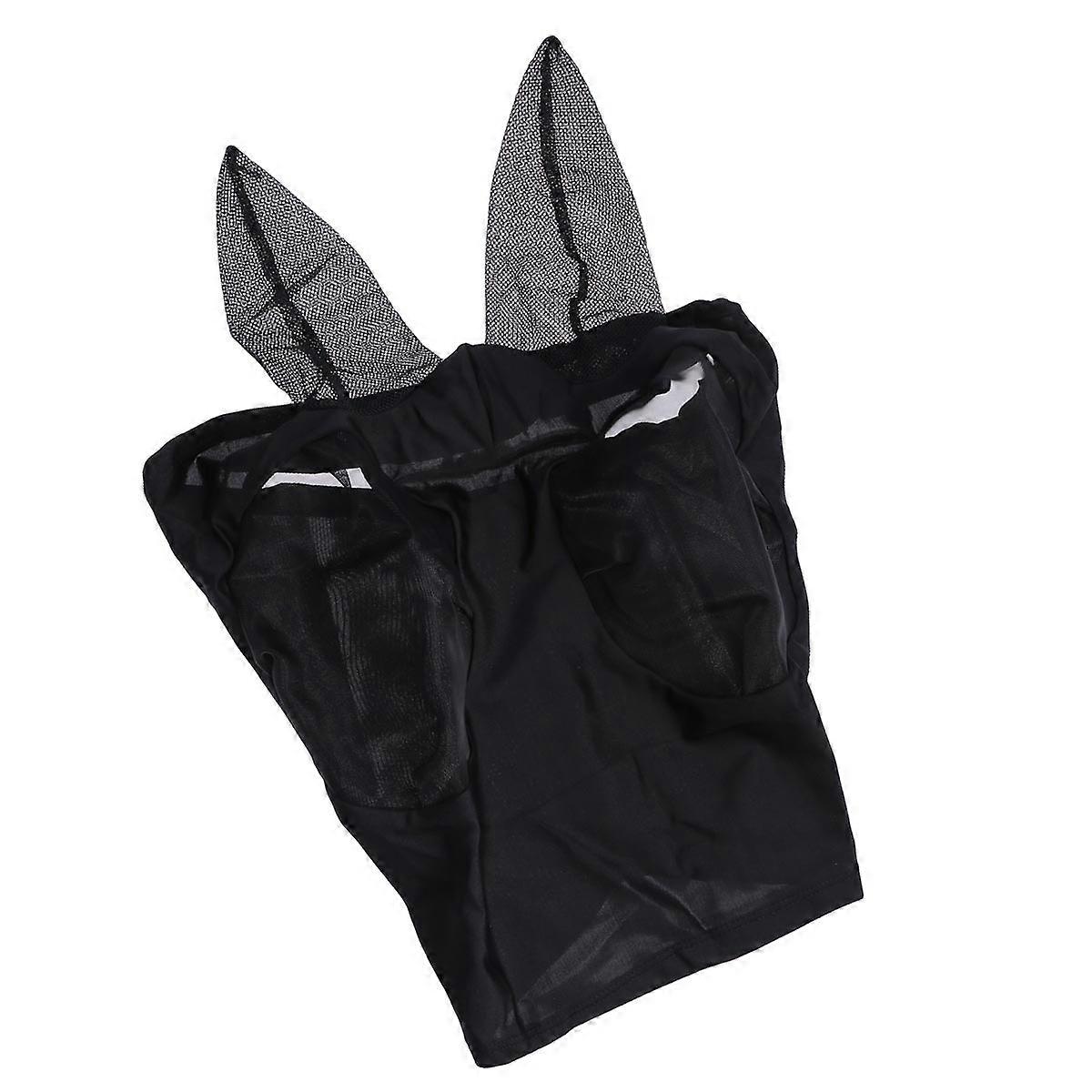 Bite Prevention Mask Horse Head Netting Breathable Neck Protection 1Set