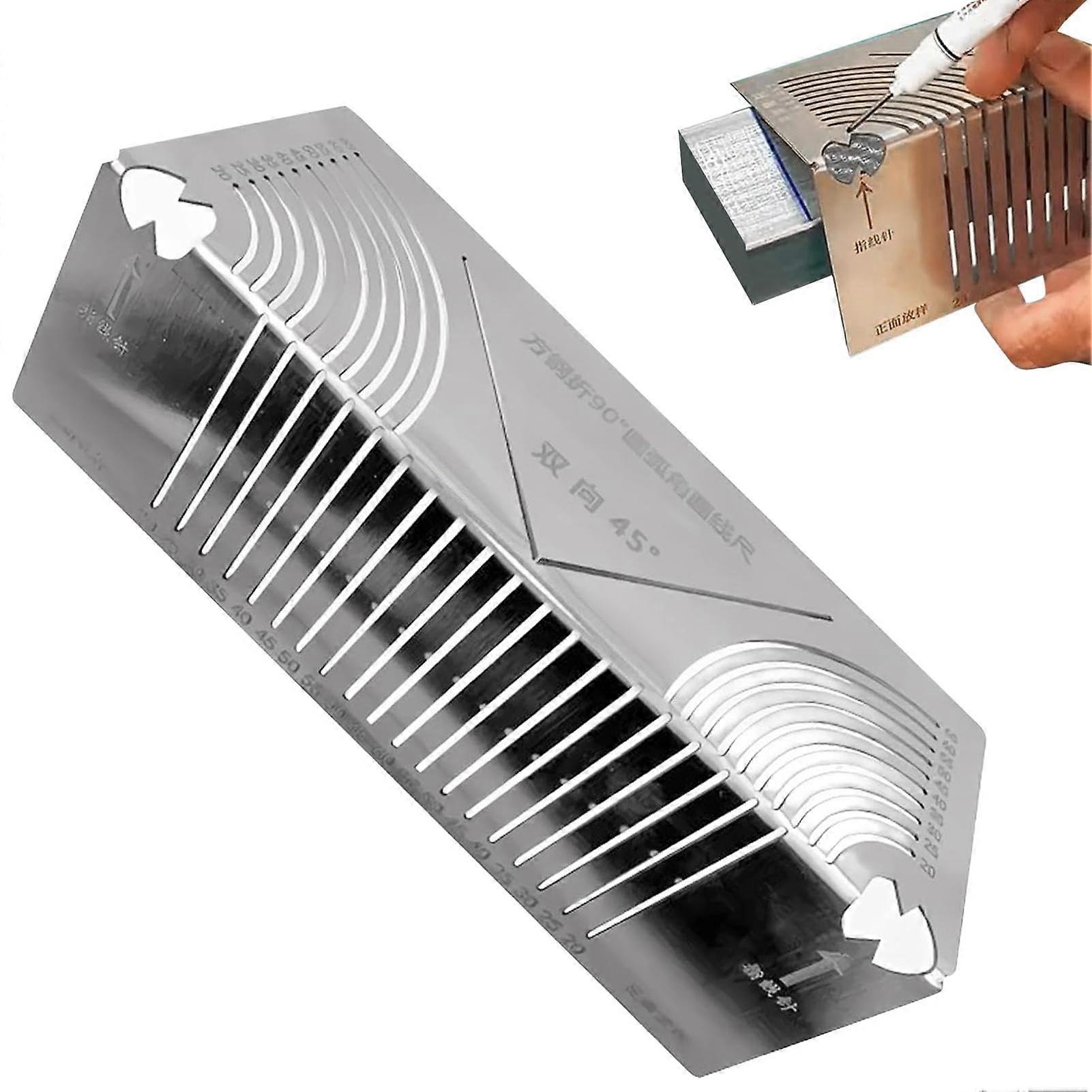 Marking tool for woodworking, bow marker for precise drawings, linear bow scribe for parallel lines