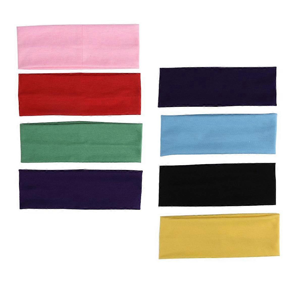 Yoga Headband Cotton for Doing Exercise 12Pcs Stretch Elastic Assorted Color