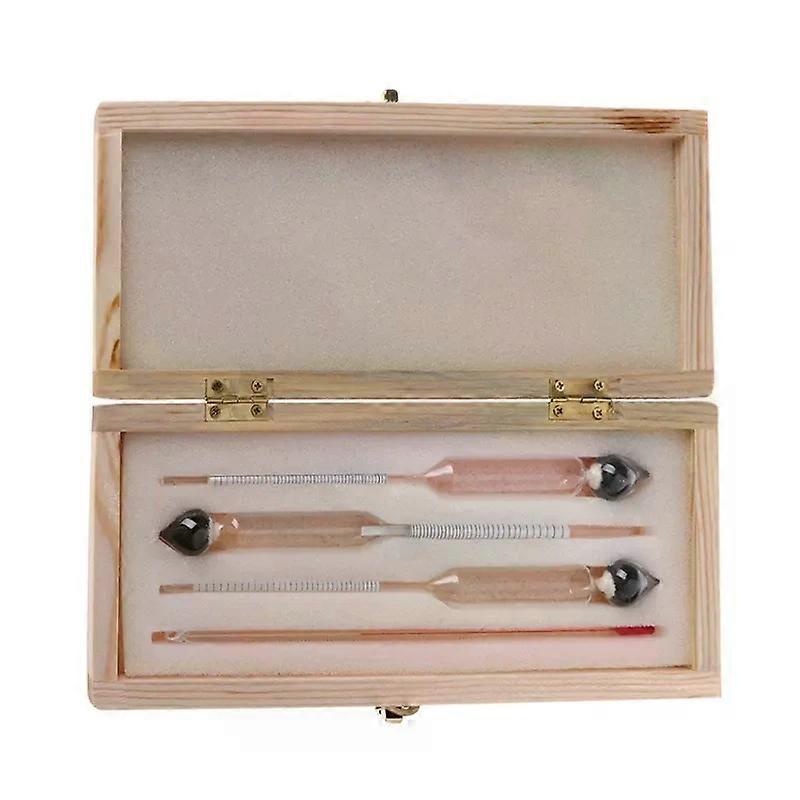 3pcs 0-100% Hydrometer Alcohol Meter Tester Set Alcohol Concentration Meter + Thermometer