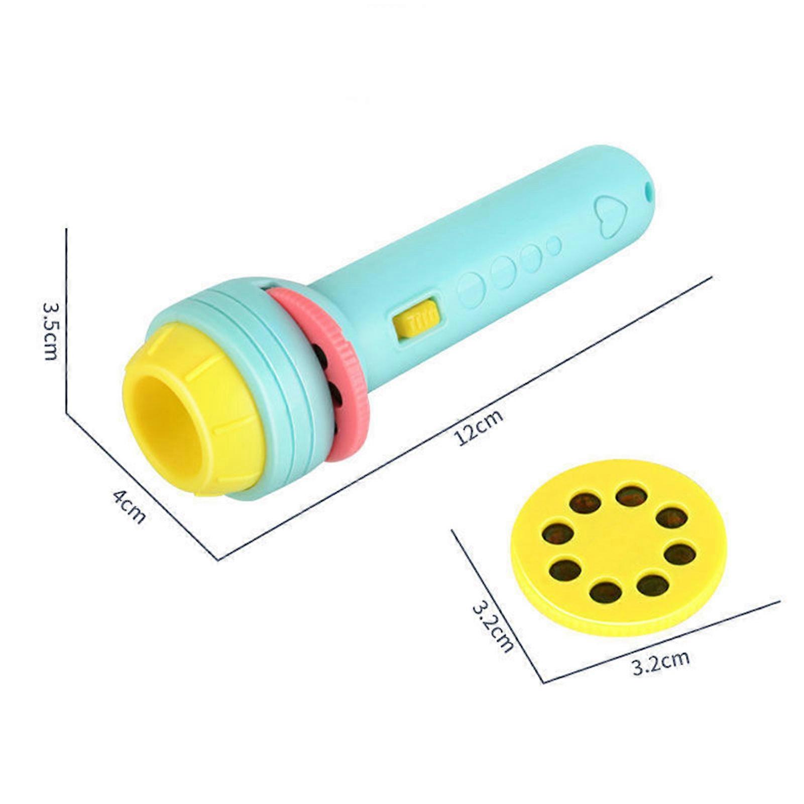 Kids Projector Flashlight Blue 32 Patterns LR44 100mAh Toy