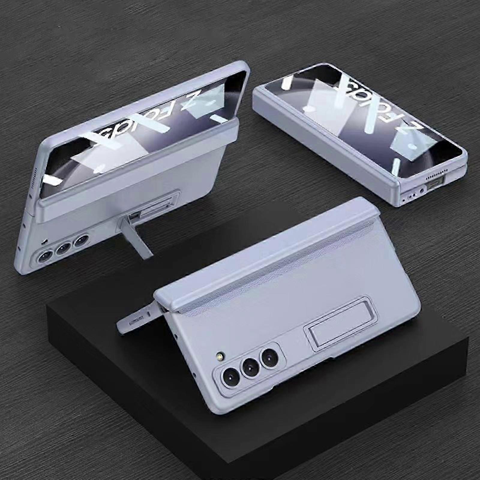 for Samsung Galaxy Z Fold 5 Case Hinge Protective Case with Built-in Kickstand, Harfd PC Shockproof Cover for Samsung Galaxy Z Fold 5
