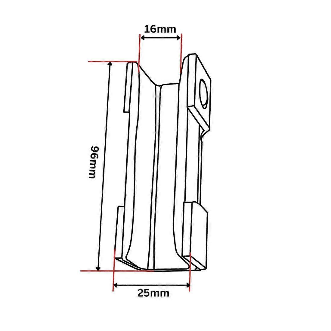 Schindler Eks16 Pec F Hsms Guide Shoe Insert + Dämpning 96x25x28 16mm