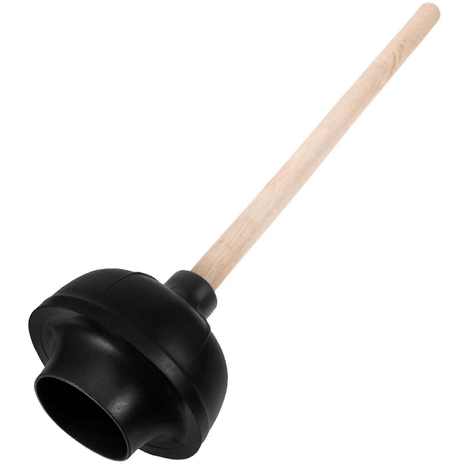 Toilet plunger for removing the sink, shower drain pump with wooden handle, durable and versatile