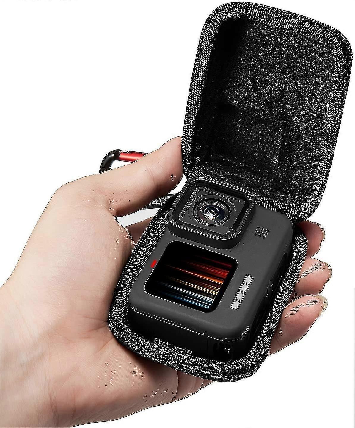 Gopro用キャリングケース 10/9/8/7,ミニハードシェルキャリングケース トラベルポータブル収納バッグ,ブラック