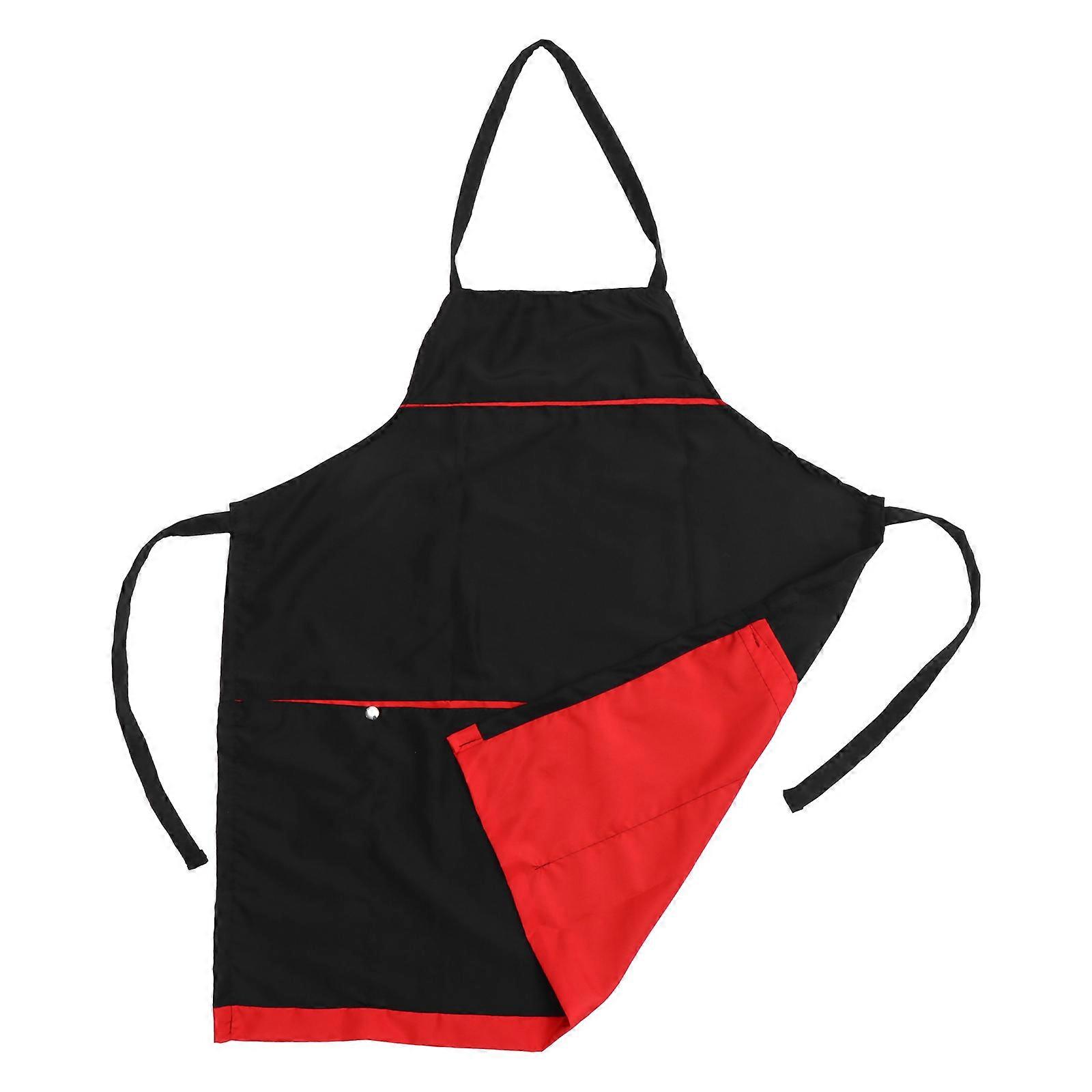 Waterproof Hair Stylist Apron Black For Daily Work Use 100X62X0.5CM 1Set