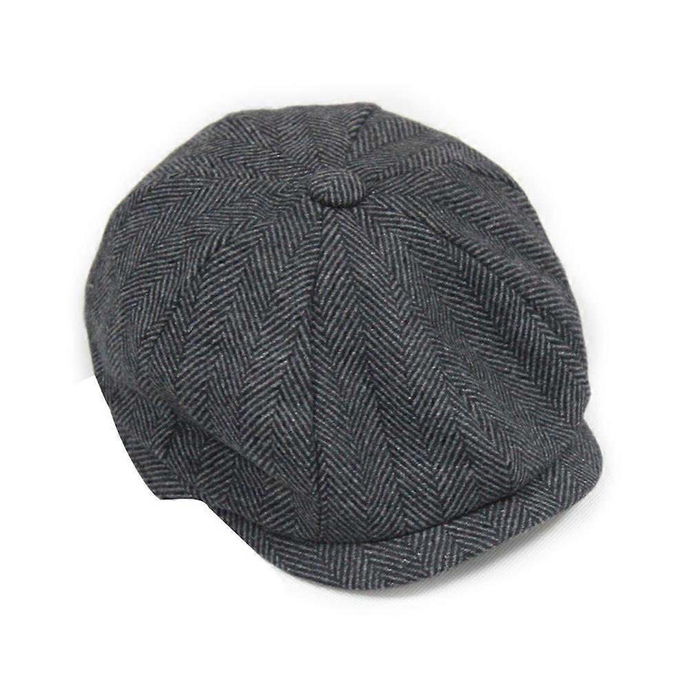 Grey Cotton Beret Hat for Men Stylish Peaked Cap with Sunscreen Function Ideal for All Occasions