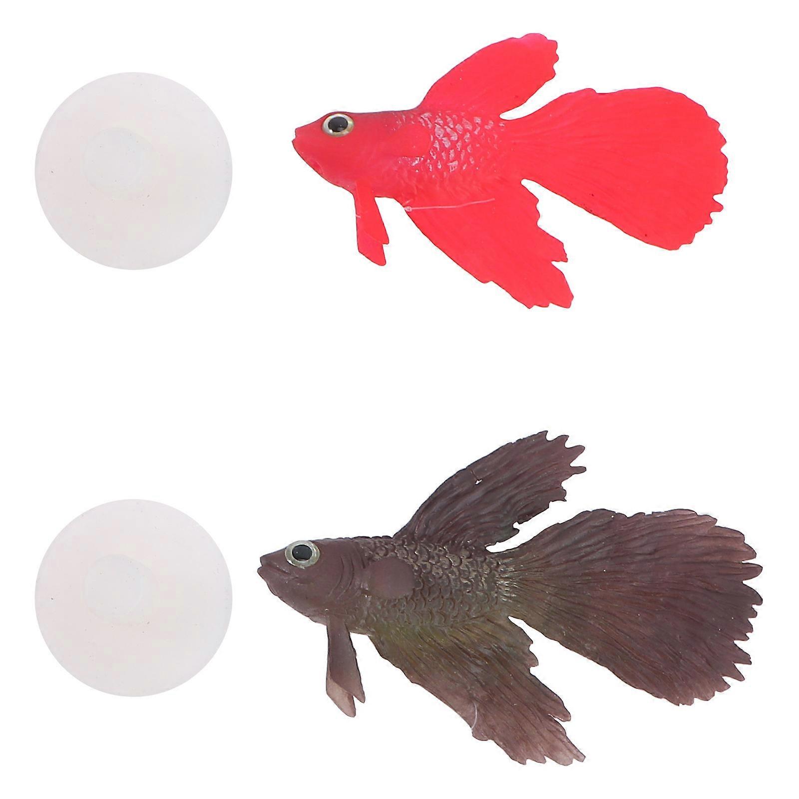 Simulation Fish Decorations For Fish Tank Enthusiasts Lifelike Design 8X5.2Cm Aquarium Decor 2Set