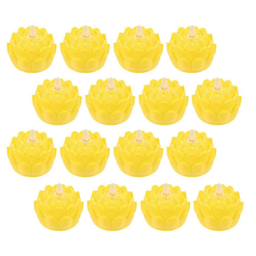 12 Pcs LED Lotus Shape Candle Lights for Chinese New Year Simulation