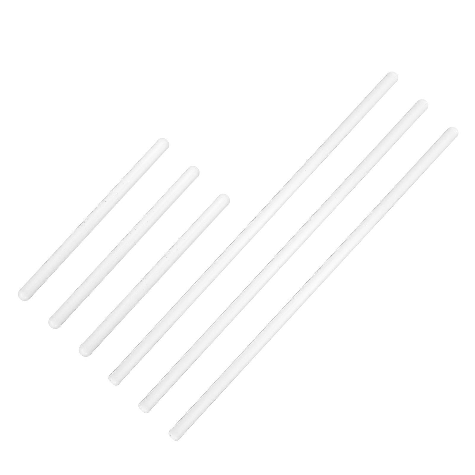 6pcs Heat Resistant Glass Stir Sticks for Scientific Experiments and Drink Mixing