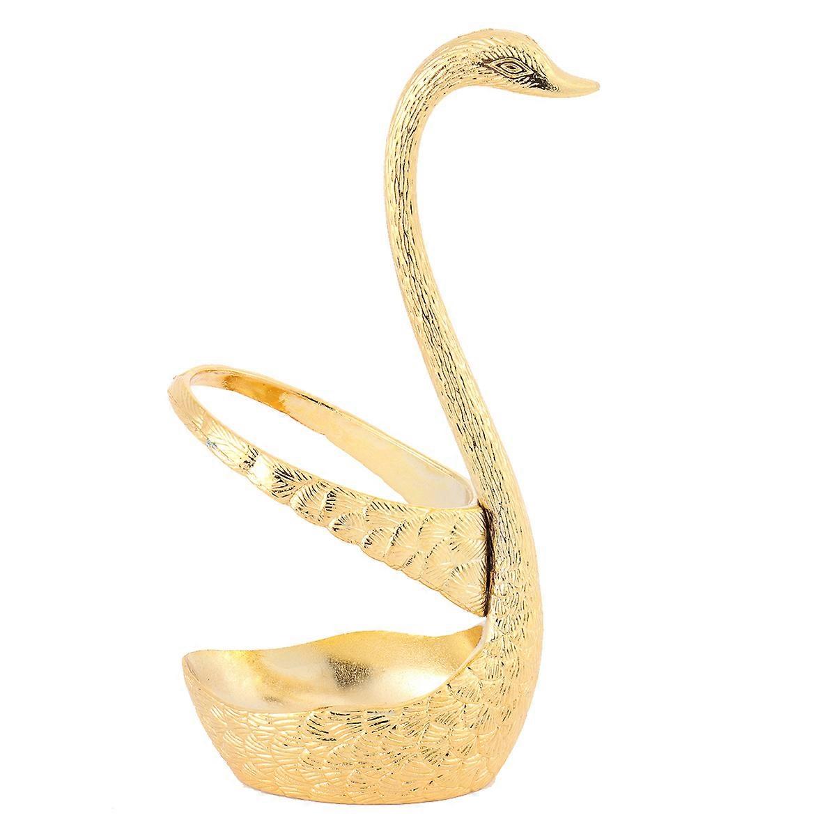 Unique Swan Shape Forks And Spoons Holder For Restaurant And Home Decoration In Elegant Golden Style 1Pcs Functionality