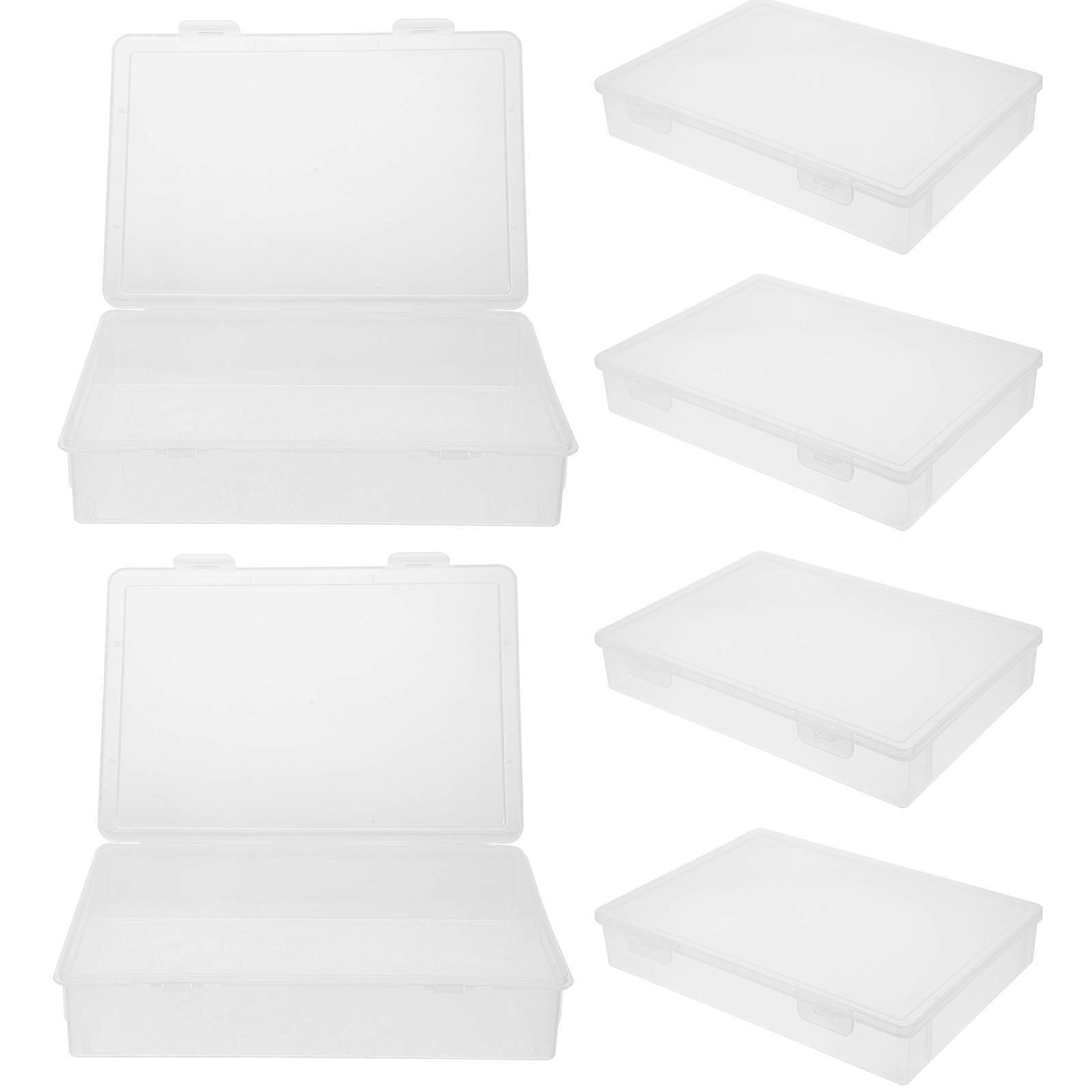 Small Plastic Storage Containers 6Set Clear Lids Jewelry Boxes Perfect For DIY Enthusiasts With Space-saving Design 23x17cm