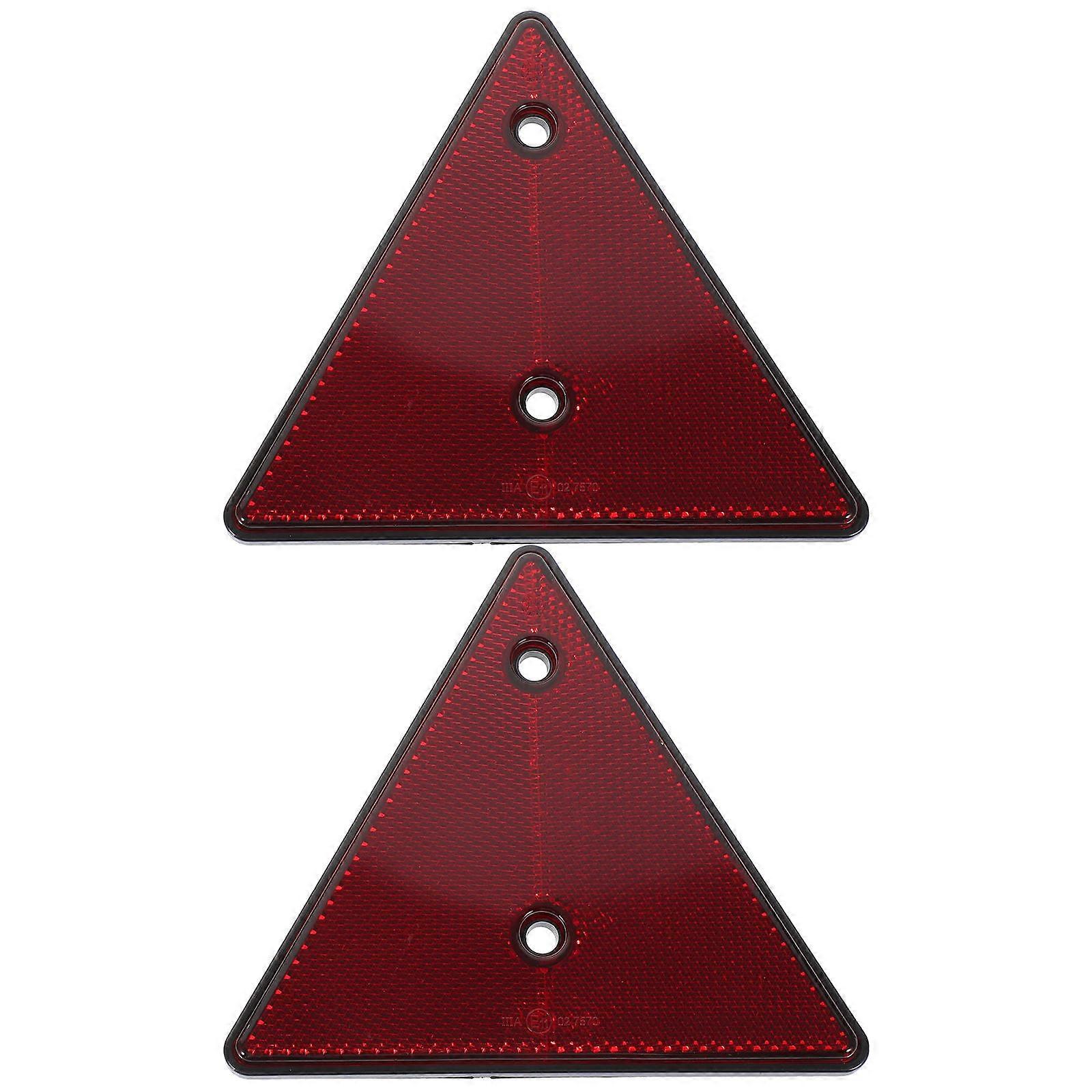 Emergency Warning Triangle for Car Made of Durable PVC Dark Red Reflective Road Sign 2pcs