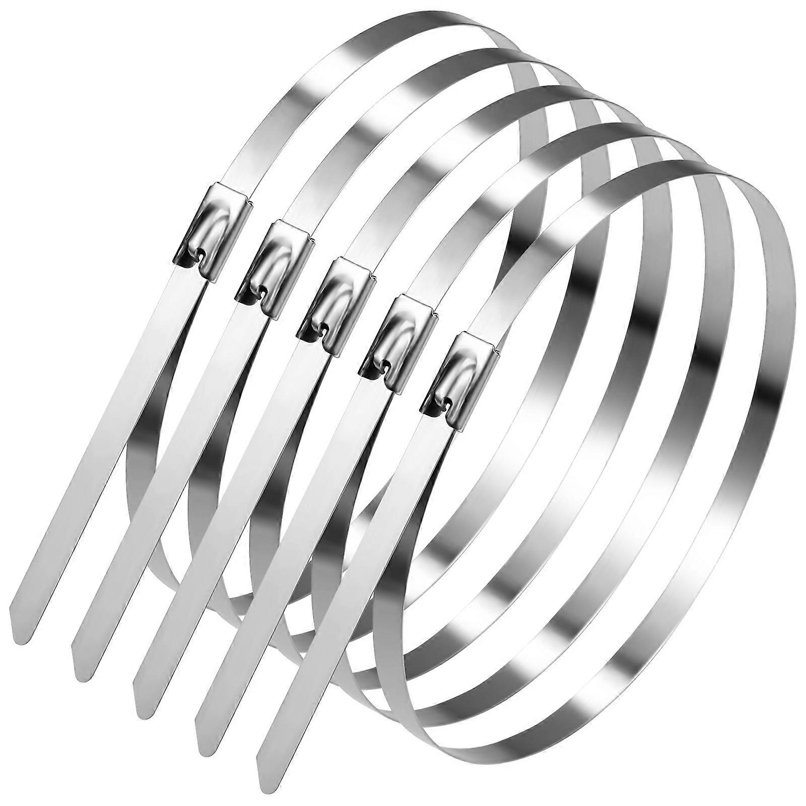 Heavy Duty 200 Pcs Metal Zip Ties Suitable For Exhaust Pipes And Machinery Featuring Self-Locking Functionality In Durable Stainless Steel