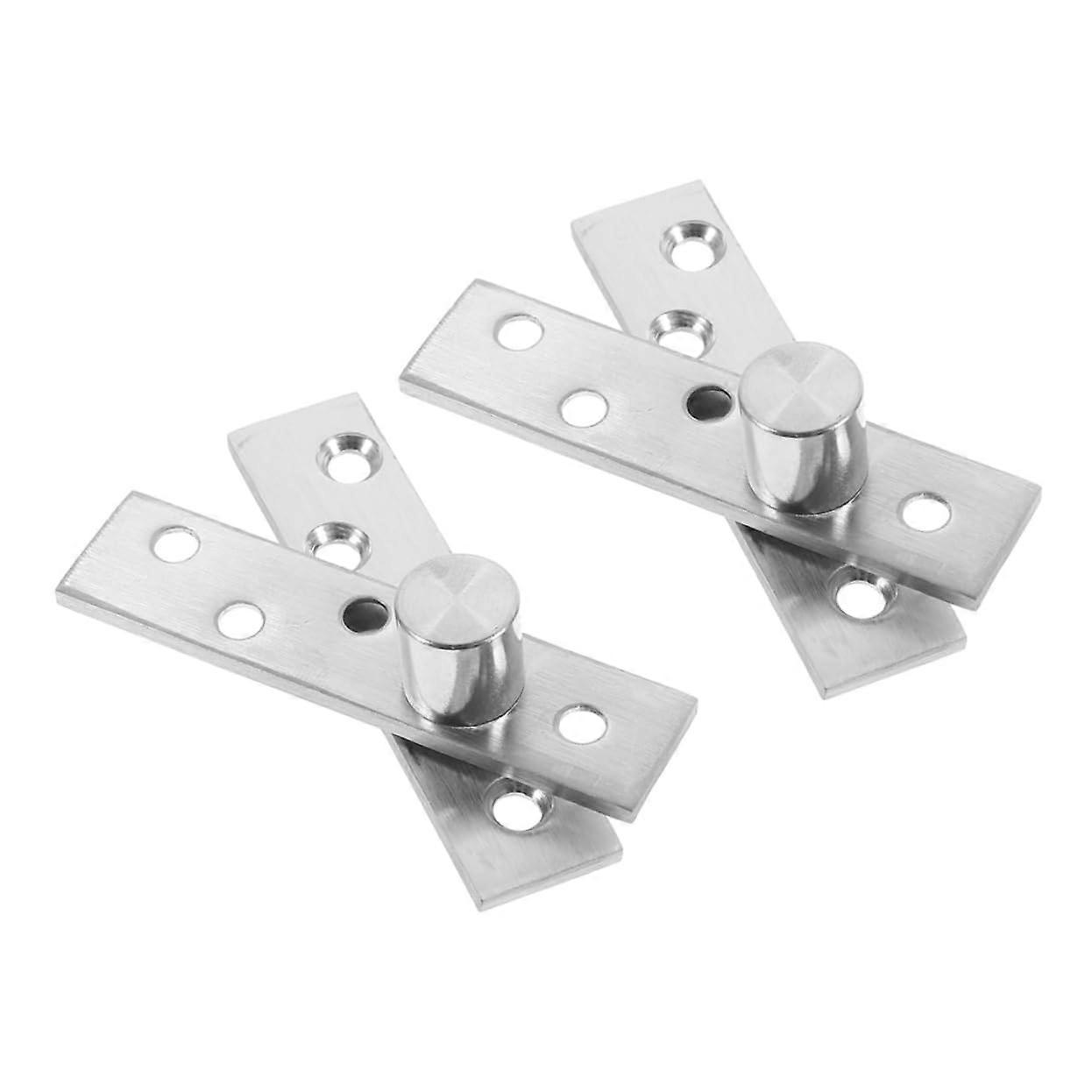 Swivel Hinge 360° Rotating Door Hinge Set Hidden Swivel Hinges for Cabinets Offset Hinge Size Stainless Steel 2 Pairs